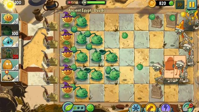 Растения против зомби 2 уровень 6 древний египет