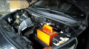 Хендай солярис, замена воздушного фильтра.