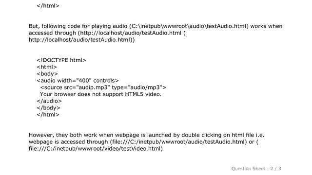 HTML : html5 video does not play from localhost смотреть онлайн