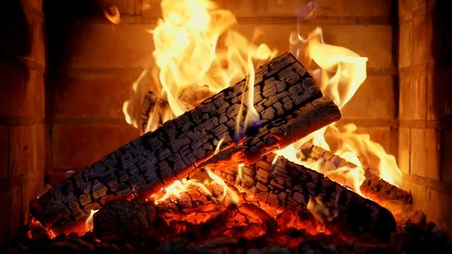 FIREPLACE 4K ? Cozy Fire Ambience (10 HOURS). Fireplace video with Burning Logs & Fire Sounds смотреть онлайн