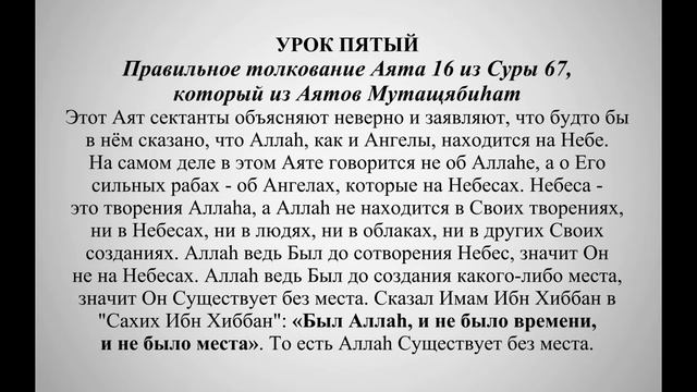 Умар Аш-Шафи'ий - Правильное понимание Аятов. Урок 5 смотреть онлайн
