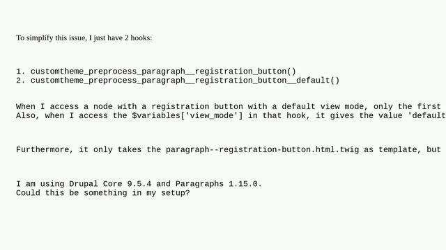 Drupal: Paragraphs field preprocess hook not called смотреть онлайн