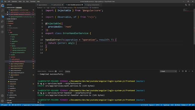 Angular Node MySQL Login System - API Requests - HTTP RxJS TypeScript смотреть онлайн