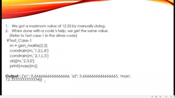 620225 Simplex Method Using Python