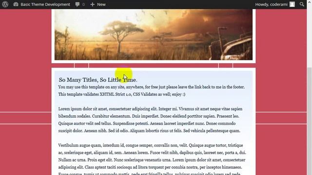 WordPress Theme Development - ( Basic Part 2 ) смотреть онлайн