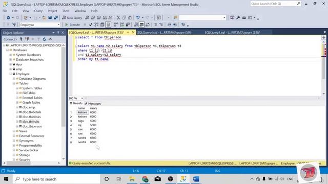 SQL Tutorial 22 | Self Join, Cross Join | Tamil смотреть онлайн