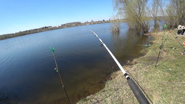 Рыбалка на фидер. Ловля карася на озере. смотреть онлайн