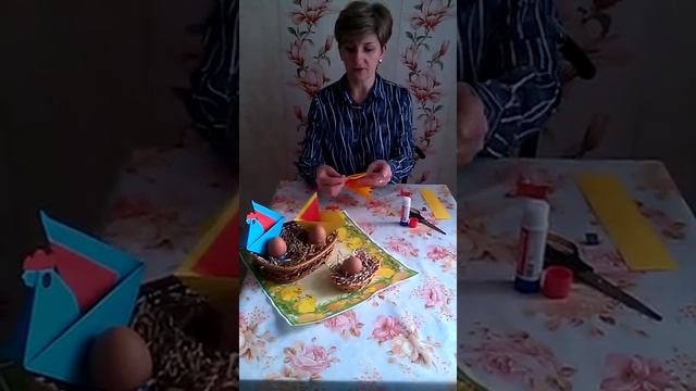Оригами "Курочка для пасхальных яиц" смотреть онлайн
