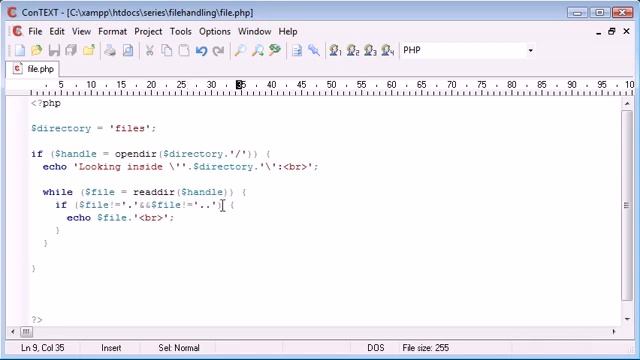 File Handling - Listing Files Part 2 in PHP смотреть онлайн