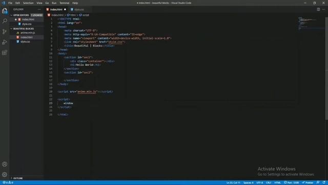 Creative Blocks Design With Anime Js | Beautiful blocks by javascript and css смотреть онлайн