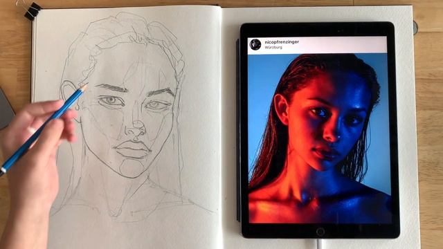 HOW TO DRAW A FACE USING REFERENCE V.4 | Speed-time process #sketching #drawingface смотреть онлайн