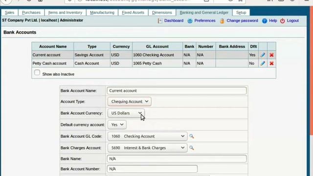 Taxes and Bank Account in FrontAccounting - English смотреть онлайн