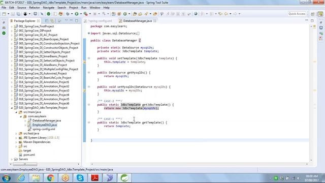 Java Framework tutorial | Spring DAO Jdbc Templete | Onlineit tutorials смотреть онлайн
