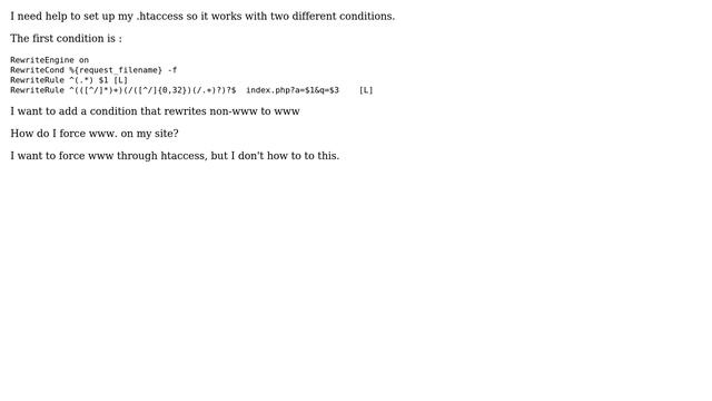 apache about .htaccess file, i want to add multiple conditions to my .htaccess file смотреть онлайн
