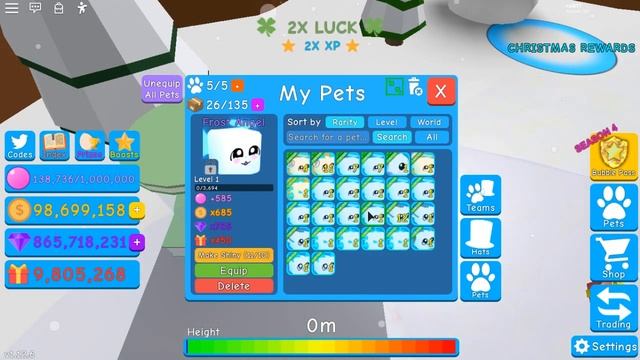 ЗИМНЕЕ ОБНОВЛЕНИЕ КОТОРОЕ ВЕРНУЛО МЕНЯ В Roblox Bubble Gum Simulator смотреть онлайн