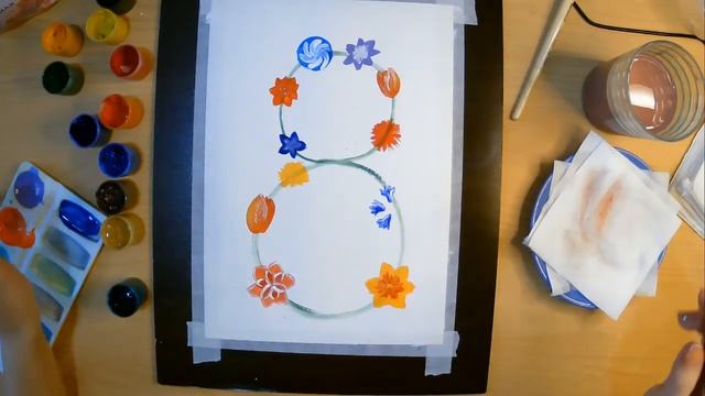 Открытка к 8 марта / артмандарин / рисунок гуашью смотреть онлайн