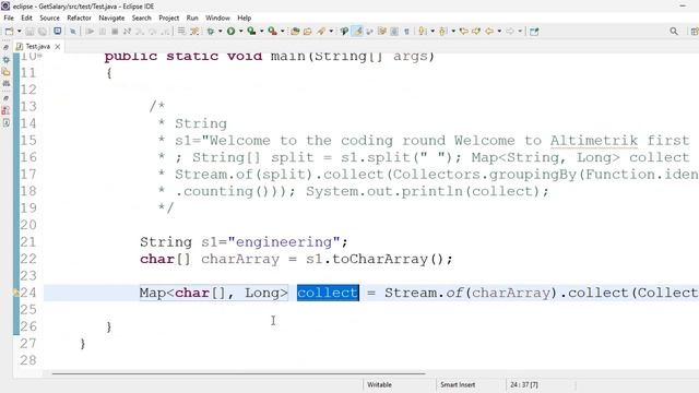 Each character frequency In Java 8 || Gunji Ashok Java смотреть онлайн
