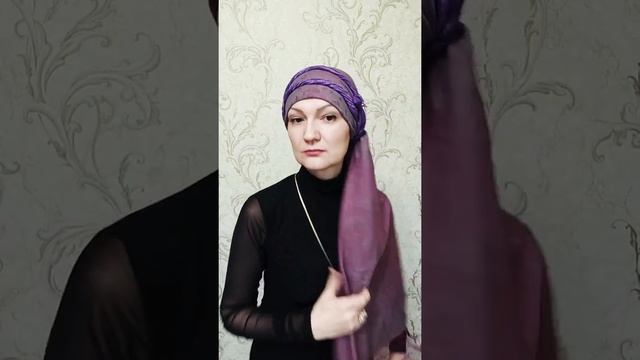 Как сделать головной убор из шарфа смотреть онлайн