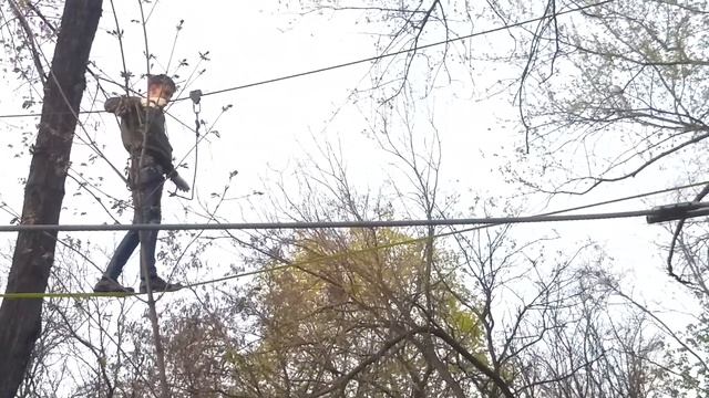 Веревочный парк Лень в Пень. Парк Щербакова Донецк. смотреть онлайн