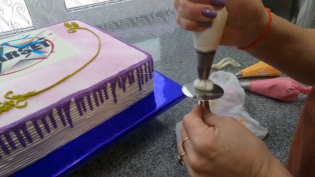 Как оформить Торт для музыкантов | Музыкальный торт | Как сделать Торт с персиками | смотреть онлайн