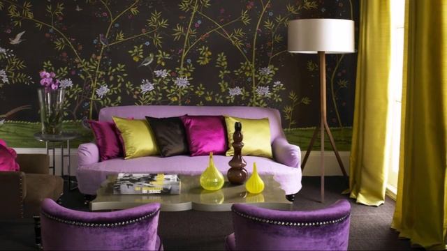 Фиолетовый цвет в дизайне интерьера смотреть онлайн