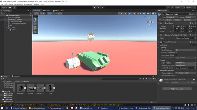 Создаём игру танки на Unity. Урок 1. Танк. смотреть онлайн