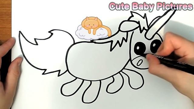 ? How to draw a cute unicorn? Easily and simply! A drawing for kids step by step ? смотреть онлайн