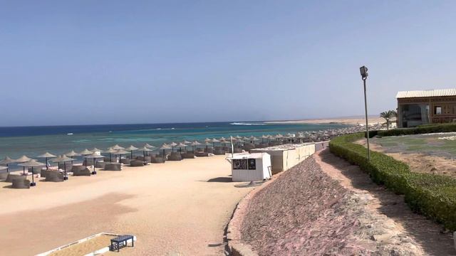 Обзор пляжа в отеле Фантазия/FANTAZIA RESORT MARSA ALAM 5*. Курорт Марса Алам. Египет. смотреть онлайн