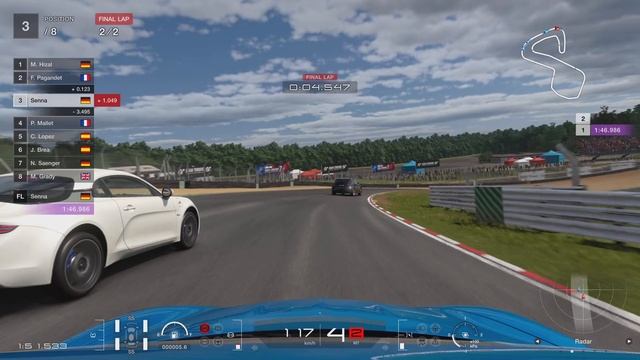 Gran Turismo 7 | Career | European Sunday Cup 500 | Brands Hatch Grand Prix Circuit | Alpine A110 смотреть онлайн