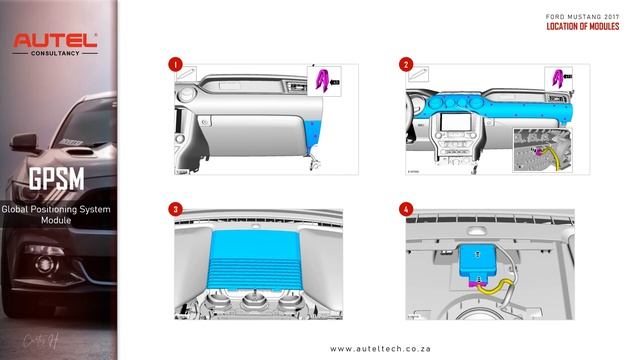 Ford Mustang 2017 - Location of ECU modules смотреть онлайн