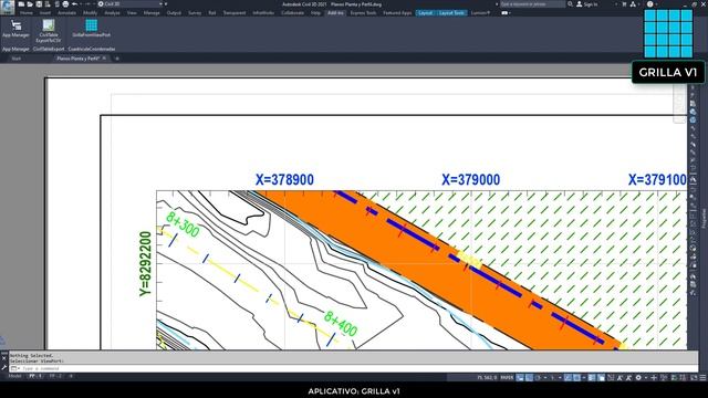 Grillas desde Viewport Cuadricula de Coordenadas para AutoCAD Civil 3D 2023 смотреть онлайн