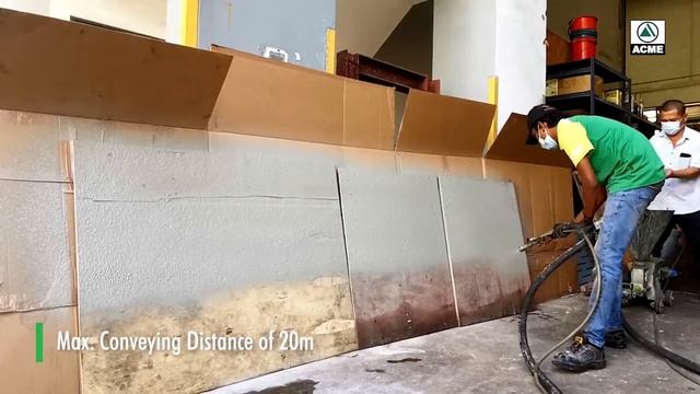 Mai 2Pump Pictor - Finish Skim Coat Material Spray Test (S3 Smartcote 50 Eco)