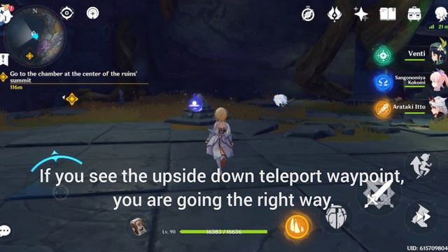 "How to go to the chamber at the center of the ruins summit" (if you fell down ‼) Genshin Impact смотреть онлайн