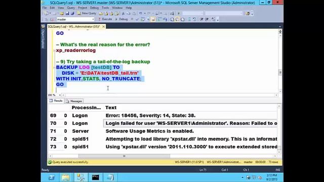 SQL Server Database Recovery Techniques 11 смотреть онлайн