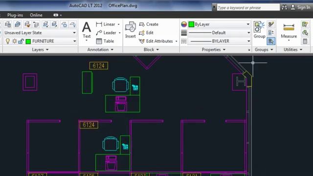 AutoCAD LT 2012: Groups смотреть онлайн