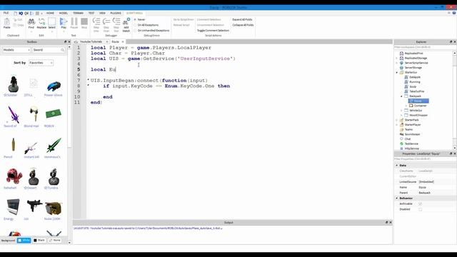 ROBLOX Scripting | Custom Backpack [FULL TUTORIAL] смотреть онлайн