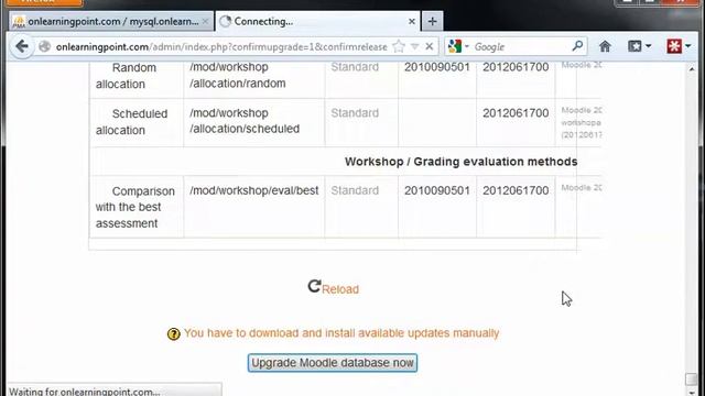 Moodle Upgrade 2.2 to 2.3 Part 3 - Backing up the database Navigating to the site and upgrading смотреть онлайн