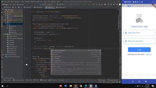 Build Online Quiz App using Flutter PHP and MySql - Create Login Page #13 смотреть онлайн