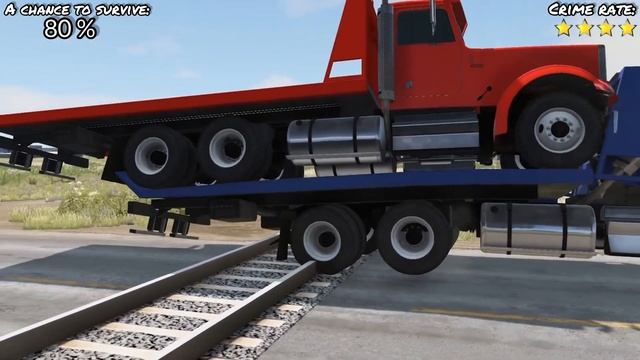 Trains vs Chain #2 | What chance to survive? - BeamNG DRIVE | Death Races 2022 смотреть онлайн