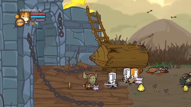 Castle Crashers rm ep.1: I BEAT THE BARBARIAN CHAMPION!!!! смотреть онлайн
