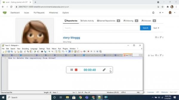 How to delete the repository from Gitea