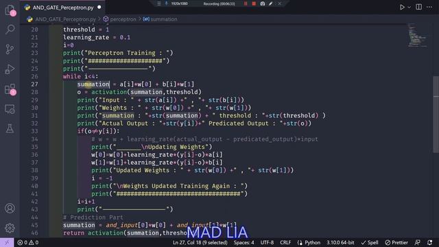 AND Gate Perceptron in Python Quickly Understanding logic смотреть онлайн