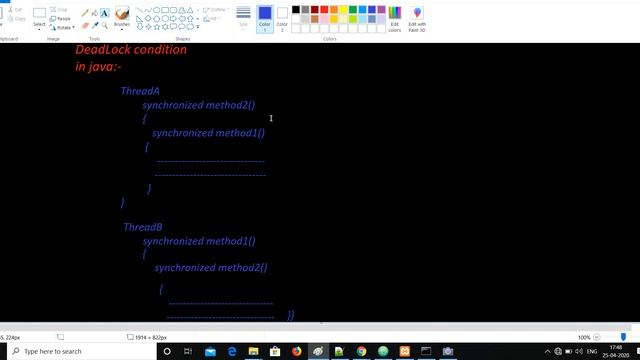 DeadLock in java смотреть онлайн