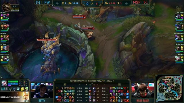 Flash Wolves vs Misfits | Day 3 Main Group Stage S7 LoL Worlds 2017 | FW vs MSF G1 смотреть онлайн
