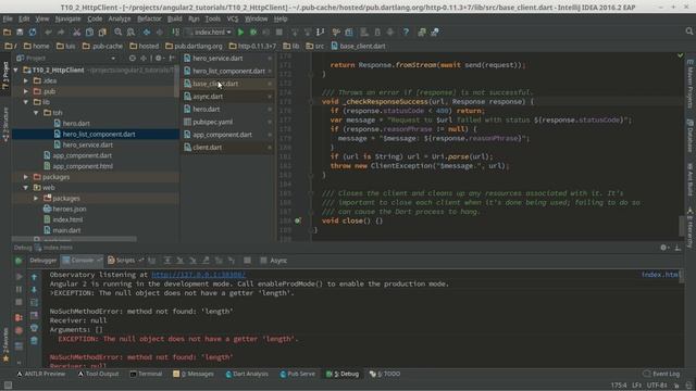 10.2 HttpClient -Post Request - Angular2 Dart смотреть онлайн