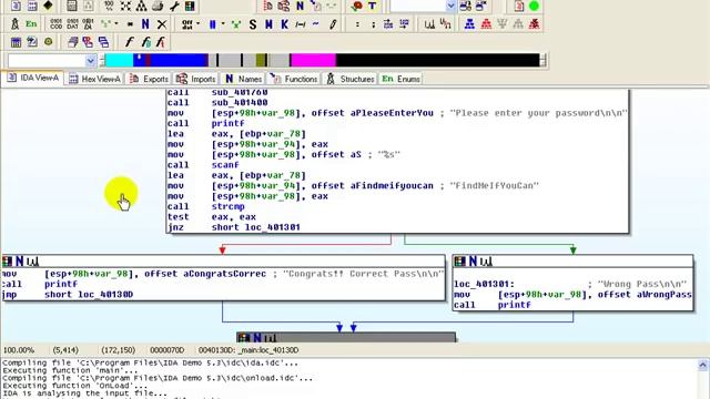 Reverse Engineering 101 ( Using IDA to break password protections ) смотреть онлайн