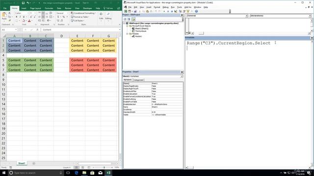 Excel VBA Programming - Range References | 10 - The Range Current Region Property смотреть онлайн