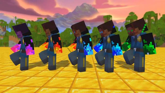 MONSTER SCHOOL: COOL DANCE POLICE ELEMENTAL BROTHERS - MINECRAFT ANIMATION смотреть онлайн