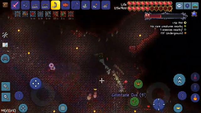 Terraria Mobile 1.4.3 Master Mode Brain of Cthulhu смотреть онлайн