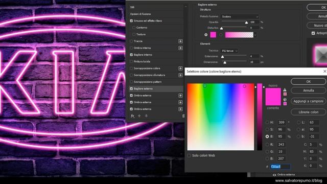 Effetto Neon al LOGO: Guida pratica con Photoshop смотреть онлайн
